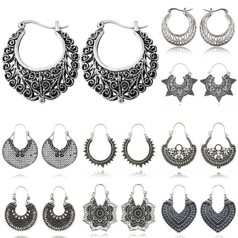 Multi Bohemian Ethnic Vintage Drop Earrings For Women Antique Silver Hollow Carved Geometric Shaped Dangling Earrings Jewelry
Multi Bohemian Ethnic Vintage Drop Earrings For Women Antique Silver Hollow Carved Geometric Shaped Dangling Earrings Jewelry