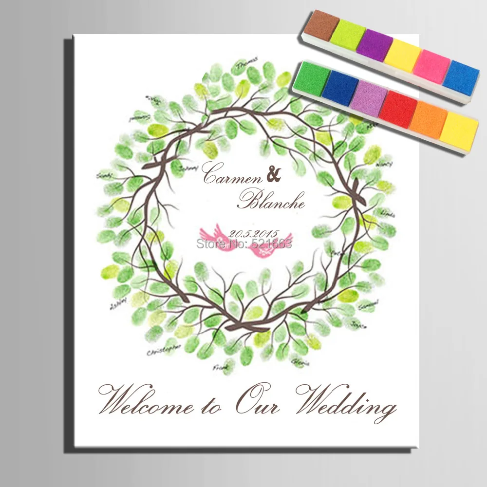 Fingerprint Tree Signature Fingerprint Signature Canvas Print Bird Wedding Gift Wedding tree DIY decoration with 6Ink colour
Fingerprint Tree Signature Fingerprint Signature Canvas Print Bird Wedding Gift Wedding tree DIY decoration with 6Ink colour