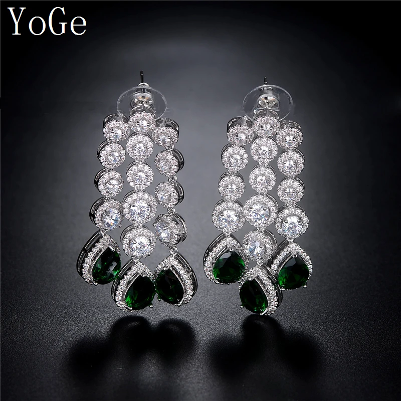 YoGe E6390G fashion cubic zirconia round and pear stones unique big drop earrings women's accessaries,
YoGe E6390G fashion cubic zirconia round and pear stones unique big drop earrings women's accessaries,