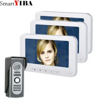SmartYIBA 7" Wired Video Door Phone System Visual Intercom Doorbell with 3* Monitor + 1*Outdoor Camera for Home Surveillance
SmartYIBA 7" Wired Video Door Phone System Visual Intercom Doorbell with 3* Monitor + 1*Outdoor Camera for Home Surveillance