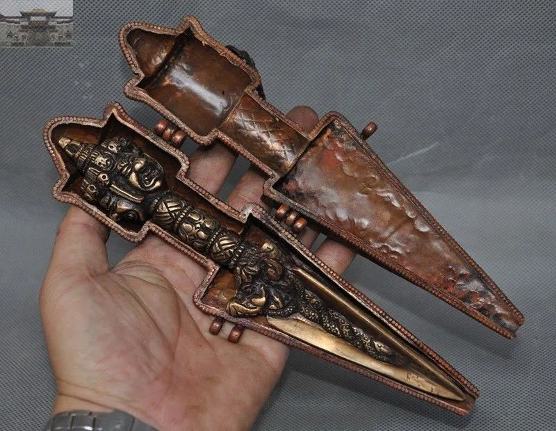 christmas Tibet Bronze Silver Mahakala eight treasures Box Dorje Vajra phurpa Dagger Set New Year
christmas Tibet Bronze Silver Mahakala eight treasures Box Dorje Vajra phurpa Dagger Set New Year