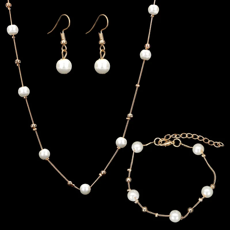 vanshou07 Bridal Jewelry Set Sweet Pearl Handmade Beaded Necklace Earring Bracelet Set
vanshou07 Bridal Jewelry Set Sweet Pearl Handmade Beaded Necklace Earring Bracelet Set