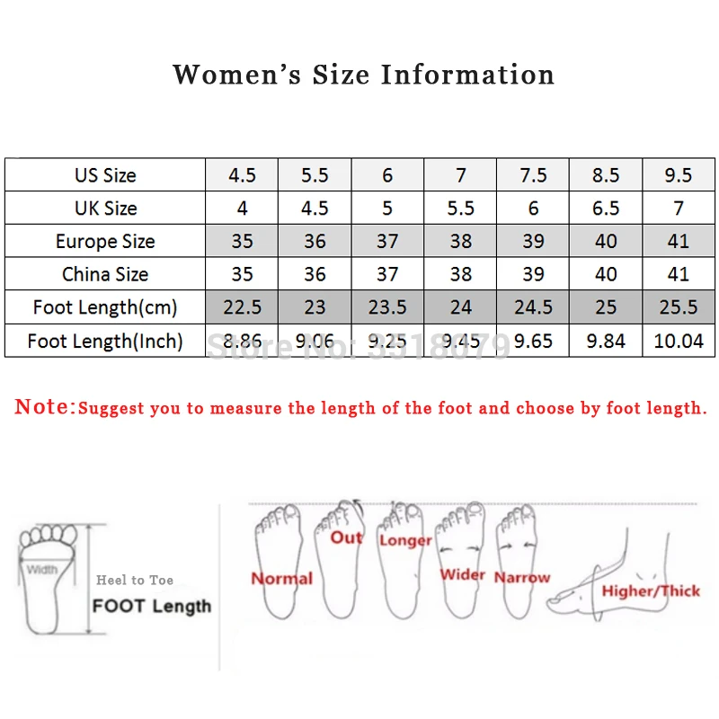 Wish Shoe Size Chart