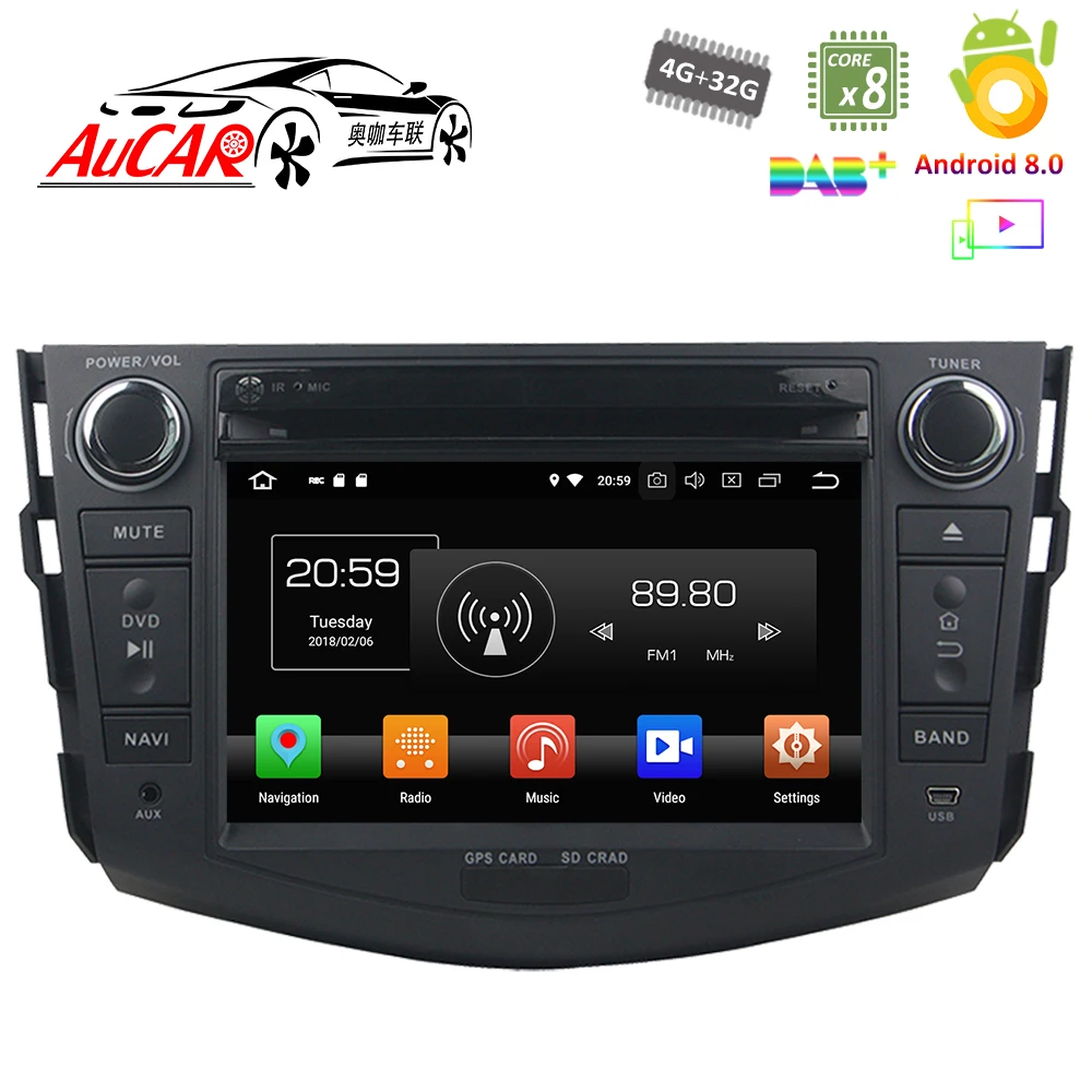 Автомобильный dvd плеер на основе Android для Toyota RAV4 2006 2012 Автомобильная