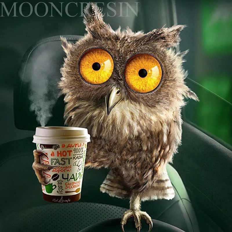 5D Diy Diamond Painting Cross Stitch Owl Drinking Coffee 3D Diamond Embroidery Full Round Mosaic Decoration Resin Stickers Kits
5D Diy Diamond Painting Cross Stitch Owl Drinking Coffee 3D Diamond Embroidery Full Round Mosaic Decoration Resin Stickers Kits