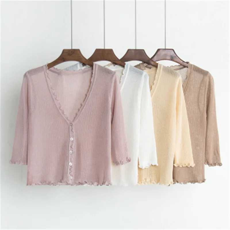2019 Fashion Knitted Cardigan Hollow Spring Summer Women Sweater Female Cardigans Women's Outerwear Coat Ladies Summer Wear D061
2019 Fashion Knitted Cardigan Hollow Spring Summer Women Sweater Female Cardigans Women's Outerwear Coat Ladies Summer Wear D061
