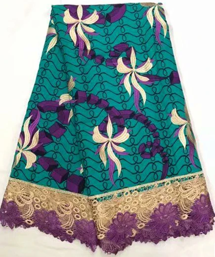2018 nice design african wax cotton fabric veritable super wax hollandais embroidery cord lace fabric Ankara Fabric with green
2018 nice design african wax cotton fabric veritable super wax hollandais embroidery cord lace fabric Ankara Fabric with green
