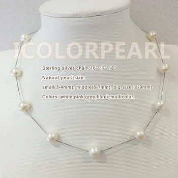 WEICOLOR Classic 8-9mm White/Pink/Purple/Grey/Black Nearround Natural Freshwater Pearl Necklace ,Silver Chain
WEICOLOR Classic 8-9mm White/Pink/Purple/Grey/Black Nearround Natural Freshwater Pearl Necklace ,Silver Chain