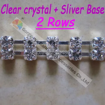 5Yards 2 rows Czech crystal rhinestone cup chain 4mm clear stones Sliver Gold base For DIY Browband Wedding Accessories
5Yards 2 rows Czech crystal rhinestone cup chain 4mm clear stones Sliver Gold base For DIY Browband Wedding Accessories
