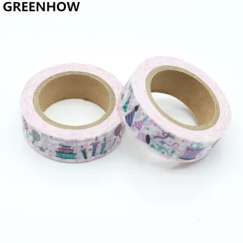 GREENHOW Function label paper masking tape set 15mm*10m Vintage washi tapes for scrapbooking book marker decoration gift 8118
GREENHOW Function label paper masking tape set 15mm*10m Vintage washi tapes for scrapbooking book marker decoration gift 8118