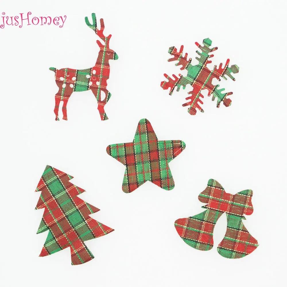 300pcs/lot Scottish Check Tartan Fabric Christmas Appliques Reindeer Snowflake Star Xmas Tree Jingle Bell Applique Embellishment
300pcs/lot Scottish Check Tartan Fabric Christmas Appliques Reindeer Snowflake Star Xmas Tree Jingle Bell Applique Embellishment