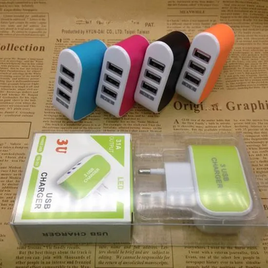 100pcs/lot 3 usb ports 3A EU AC home wall charger adapter power plug for iphone 4 5 6 7 for samsung s3 s4 note 2 3 for htc
100pcs/lot 3 usb ports 3A EU AC home wall charger adapter power plug for iphone 4 5 6 7 for samsung s3 s4 note 2 3 for htc