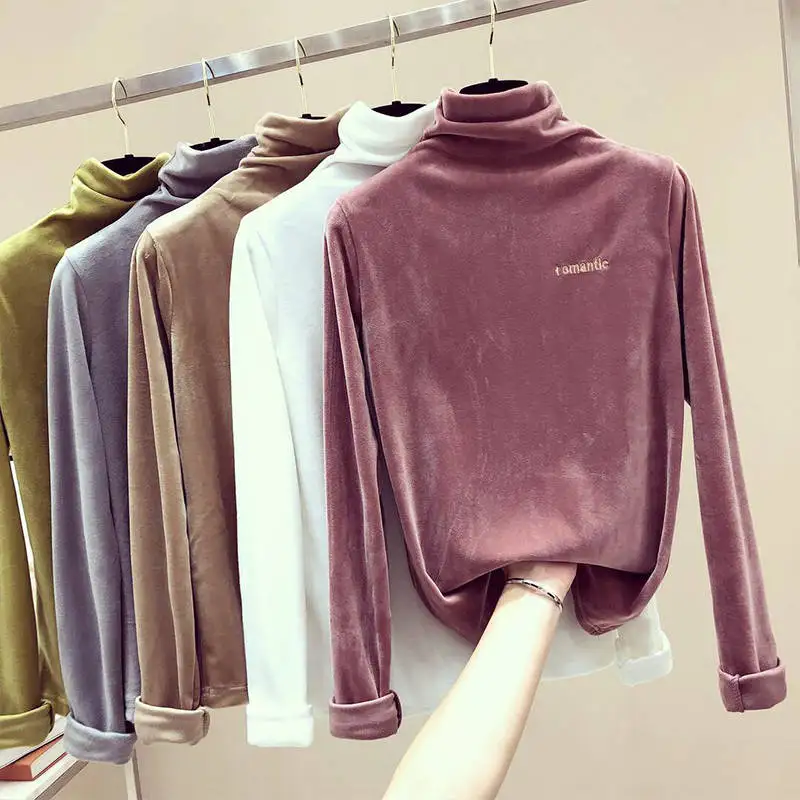Female high collar autumn and winter new Korean version of the loose inside plus velvet long-sleeved shirt shirt
Female high collar autumn and winter new Korean version of the loose inside plus velvet long-sleeved shirt shirt