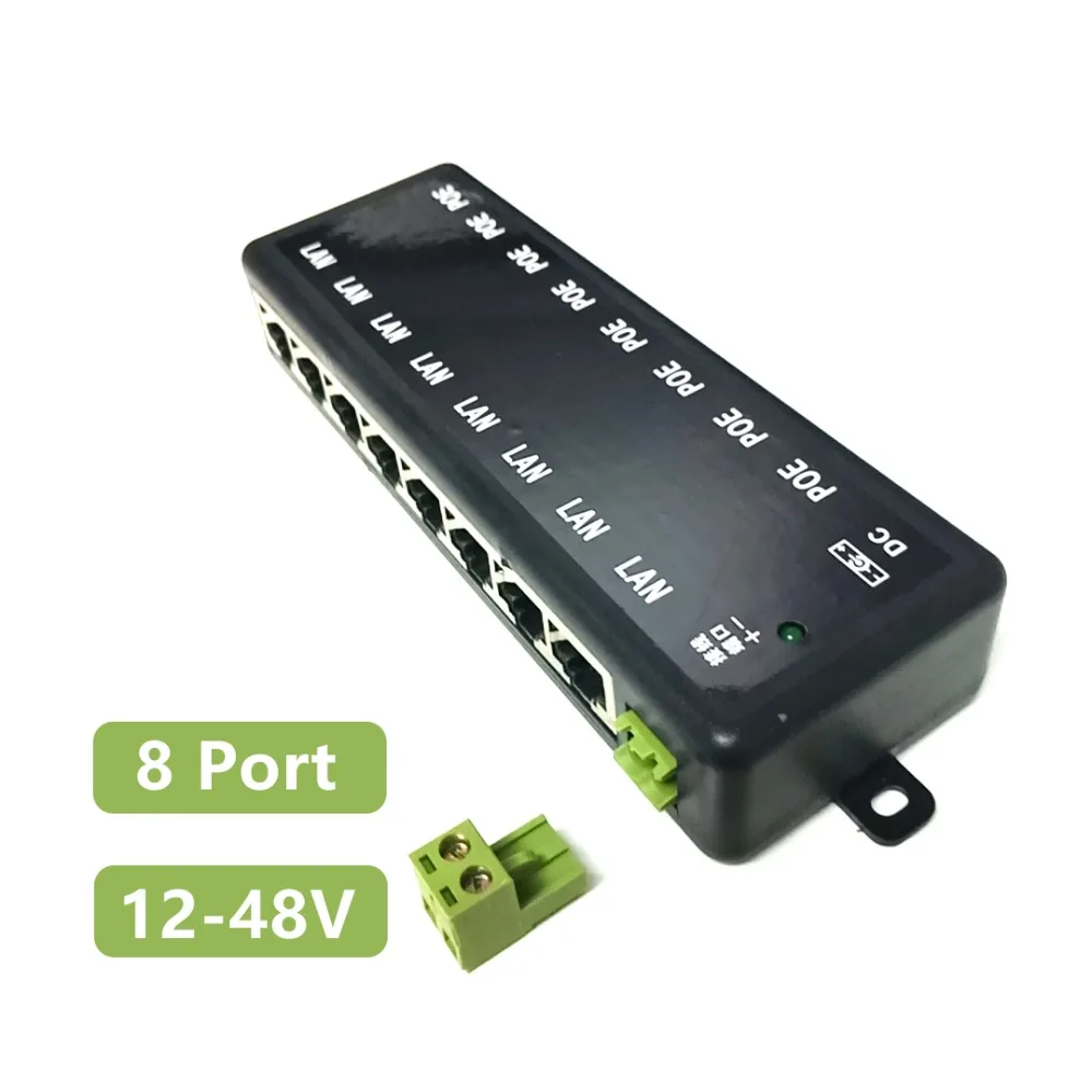 8 Port PoE Injector Adapter Passive 8CH CCTV Camera Power Supply Ethernet POE Centralized Module Network Bridge 12-48V Splitter
8 Port PoE Injector Adapter Passive 8CH CCTV Camera Power Supply Ethernet POE Centralized Module Network Bridge 12-48V Splitter
