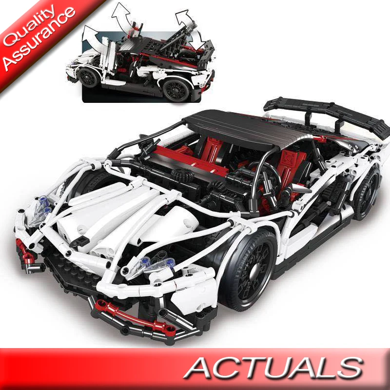 

2838pcs 23006 Technic Super Racing Car LP 720-4 Edition Building Blocks Model Bricks Compatible MOC-2695