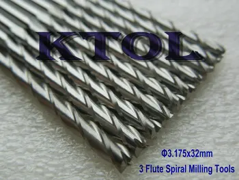 3.175x32mm 3 Flute CNC Milling Cutters for Wood Engraver Spiral Endmill Carbide Tungsten Woodworking Tools Router Bit Blade 10pc
3.175x32mm 3 Flute CNC Milling Cutters for Wood Engraver Spiral Endmill Carbide Tungsten Woodworking Tools Router Bit Blade 10pc