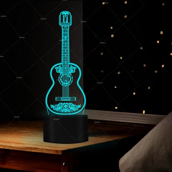 Creative 3D guitar shape LED night lights 7 changing color touch switch USB cable led holiday light
Creative 3D guitar shape LED night lights 7 changing color touch switch USB cable led holiday light