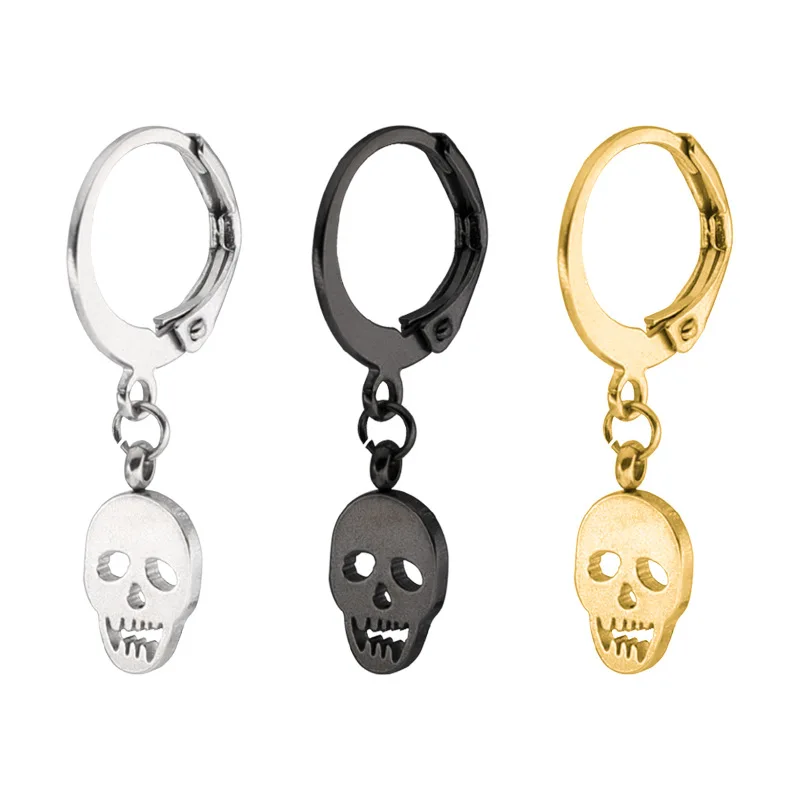 Anti allergy stainless steel skull round elastic hoop for women and men aros ear rings brinco argola aros mujer oreja
Anti allergy stainless steel skull round elastic hoop for women and men aros ear rings brinco argola aros mujer oreja