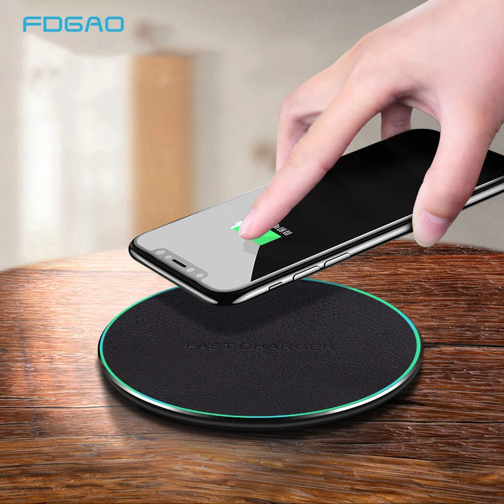 FDGAO QC3.0 Wireless Charging Pad 10W Qi Fast Phone Charger for iPhone 8 X XR XS MAX Huawei Xiaomi Samsung Galaxy S10 S9 S8 Plus
FDGAO QC3.0 Wireless Charging Pad 10W Qi Fast Phone Charger for iPhone 8 X XR XS MAX Huawei Xiaomi Samsung Galaxy S10 S9 S8 Plus