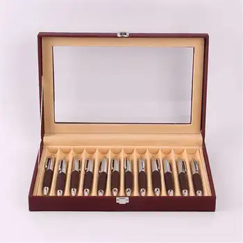12 Pen PU Leather Pen Box Display Storage Case Pen Holder Collector Organizer Box With Transparent Window Wine Red Black
12 Pen PU Leather Pen Box Display Storage Case Pen Holder Collector Organizer Box With Transparent Window Wine Red Black