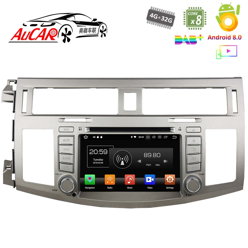 Автомобильный dvd-плеер на Android 8 0 для Toyota Avalon 2008-2010 система GPS-навигации Bluetooth GPS