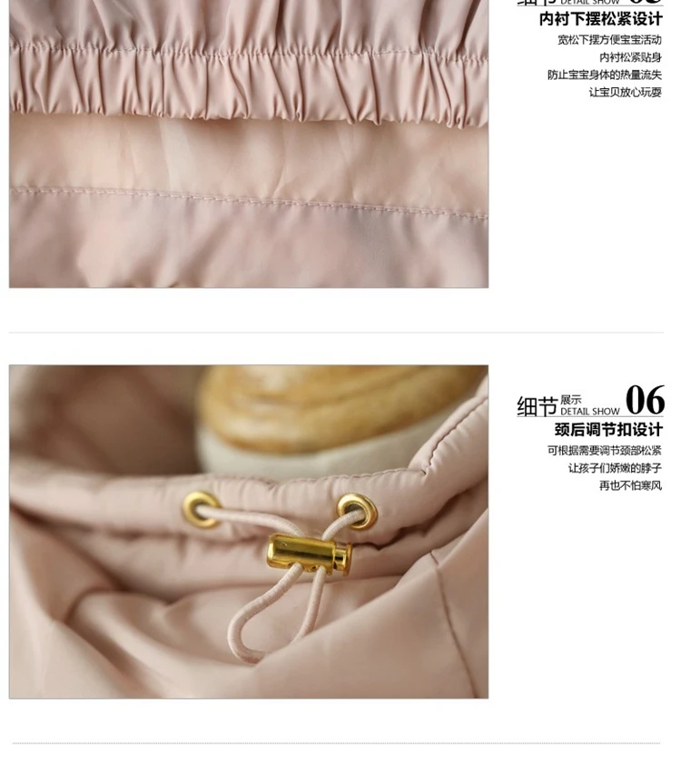 2018 Cold Winter Warm Thick Baby Child Girl Hoody Long Outerwear Pink Duck Down & Parkas Jacket & Coat For Girls 100-150 cm (11)
