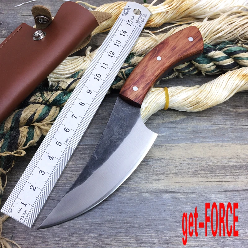 get-FORCE New Hunting Fixed Knives,Handmade Hammering High-carbon Steel Blade Rosewood Handle Camping Knife Outdoor Camping Tool
get-FORCE New Hunting Fixed Knives,Handmade Hammering High-carbon Steel Blade Rosewood Handle Camping Knife Outdoor Camping Tool