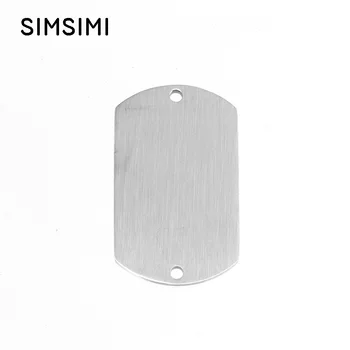 Simsimi 16x27mm military tag Stainless steel 2 loops matte dogtag blank ID pendant brush polished high quality wholesale 10pcs 
Simsimi 16x27mm military tag Stainless steel 2 loops matte dogtag blank ID pendant brush polished high quality wholesale 10pcs
