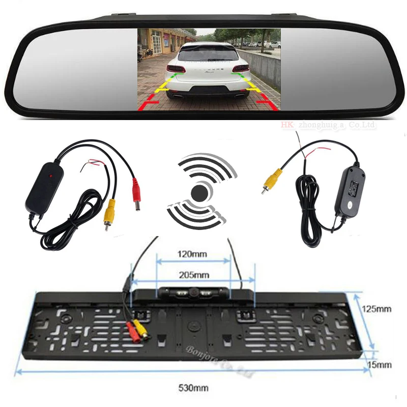 Car 5 Inch TFT LCD Color Monitor with Waterprtoof Rearview Camera and 2.4Ghz Wireless Set to Connect Monitor and Camera Parking
Car 5 Inch TFT LCD Color Monitor with Waterprtoof Rearview Camera and 2.4Ghz Wireless Set to Connect Monitor and Camera Parking