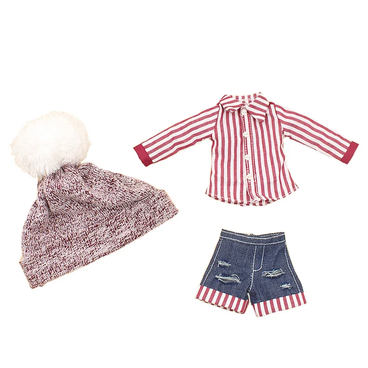 Striped shirt and cowboy shorts and hat a suit available for Blythes doll Licca AZONE dolls accessories
Striped shirt and cowboy shorts and hat a suit available for Blythes doll Licca AZONE dolls accessories