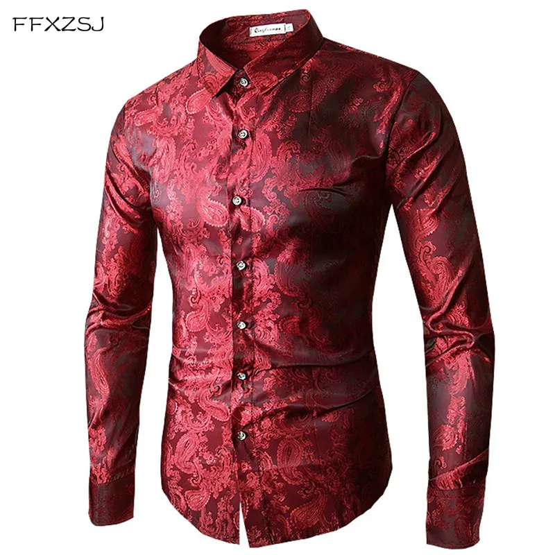 2018 High quality Red Gold Purple Blue men's embroidery dress shirt Fashion Slim Wedding Party Bussiness Male Long Sleeve Shirts
2018 High quality Red Gold Purple Blue men's embroidery dress shirt Fashion Slim Wedding Party Bussiness Male Long Sleeve Shirts
