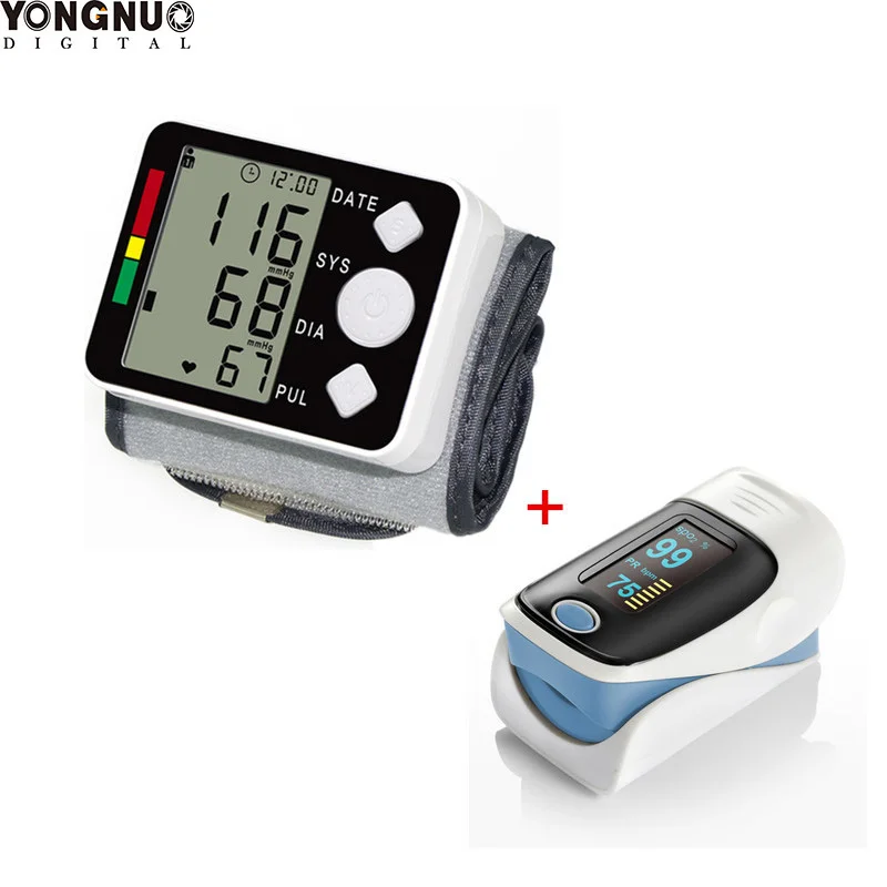 Digital Wrist Blood Pressure Monitor Portable Automatic Sphygmomanometer Blood Pressure Meter And LCD Digital Finger Oximeter
Digital Wrist Blood Pressure Monitor Portable Automatic Sphygmomanometer Blood Pressure Meter And LCD Digital Finger Oximeter