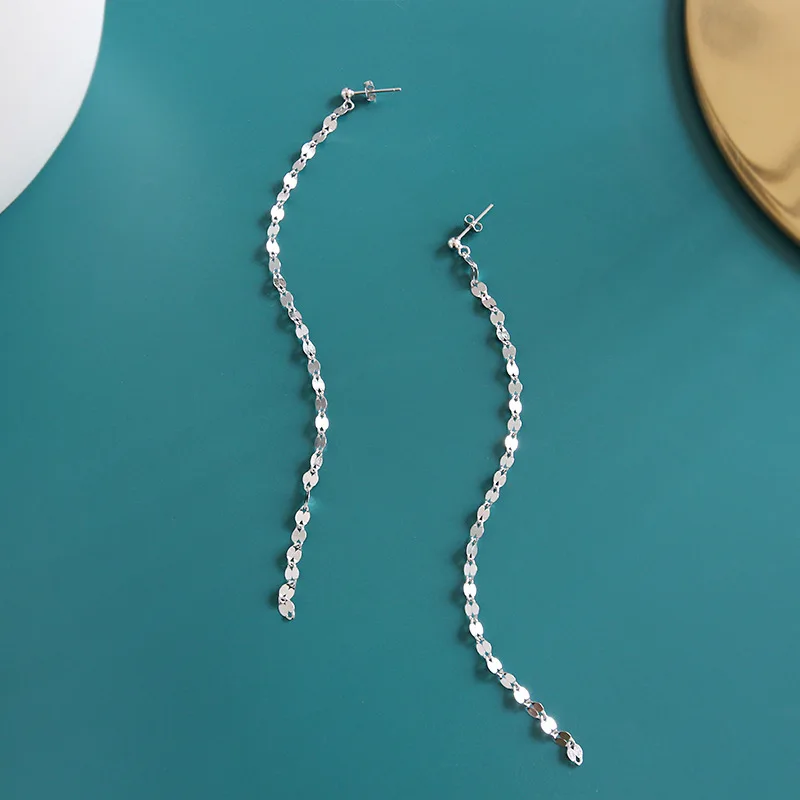 INALIS New 925 Sterling Silver lLong Tassel Pendant Earrings Women's Wedding Brincos Fashion Shiny High Jewelry Party Gifts 
INALIS New 925 Sterling Silver lLong Tassel Pendant Earrings Women's Wedding Brincos Fashion Shiny High Jewelry Party Gifts