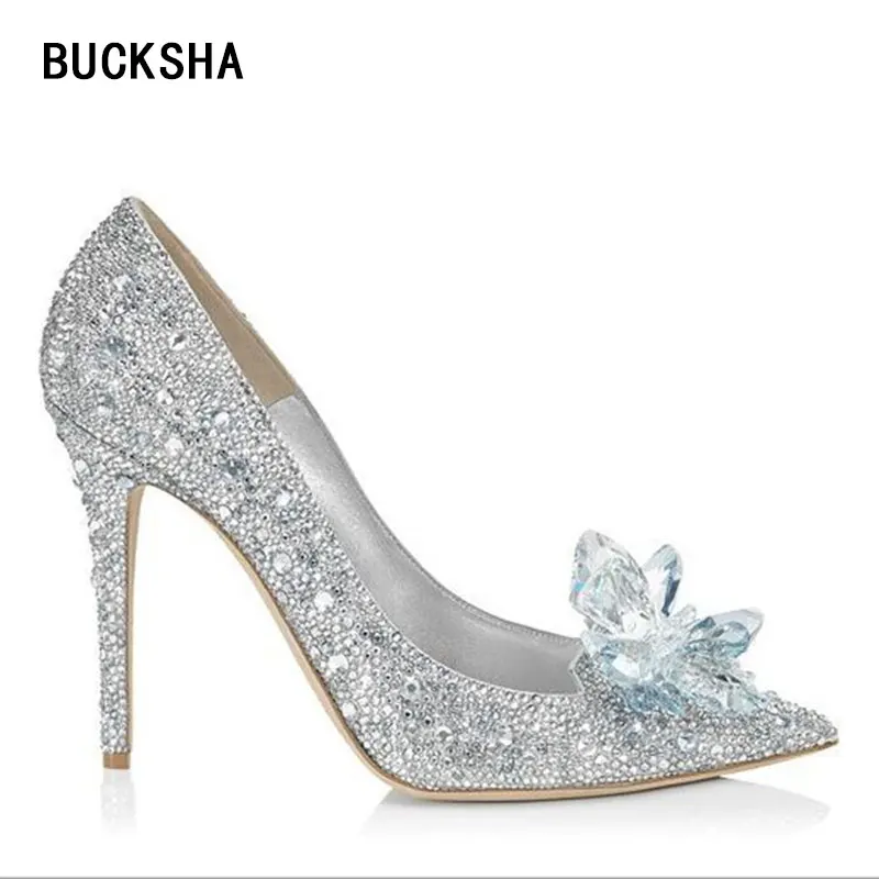 BUCKSHA Women High Heels Stiletto Pointed Toe luxury Crystal Party Pumps Ladies Silver High Heels Bridal Wedding Shoes bride
BUCKSHA Women High Heels Stiletto Pointed Toe luxury Crystal Party Pumps Ladies Silver High Heels Bridal Wedding Shoes bride