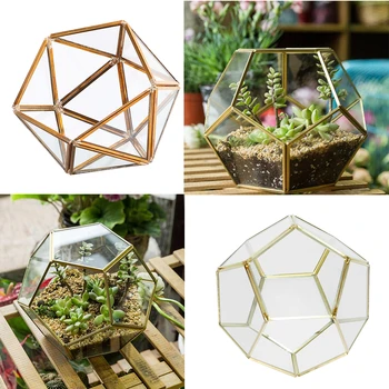 2 Pieces Garden Modern Style Handmade Geometric Terrarium Planter Floor Table Vase 
2 Pieces Garden Modern Style Handmade Geometric Terrarium Planter Floor Table Vase