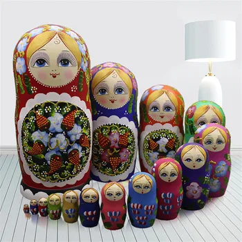 15pcs Russian Dry Basswood Nesting Dolls Traditional Hand-Painted Matryoshka Dolls DIY Education Wooden Ethnic Doll Toys L30
15pcs Russian Dry Basswood Nesting Dolls Traditional Hand-Painted Matryoshka Dolls DIY Education Wooden Ethnic Doll Toys L30