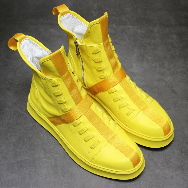 Chic Men Round Toe Lace Up High Top Ankle Boots Shoe Club Mixed Colors Sneaker Korea Dance 3Colors A1203
Chic Men Round Toe Lace Up High Top Ankle Boots Shoe Club Mixed Colors Sneaker Korea Dance 3Colors A1203