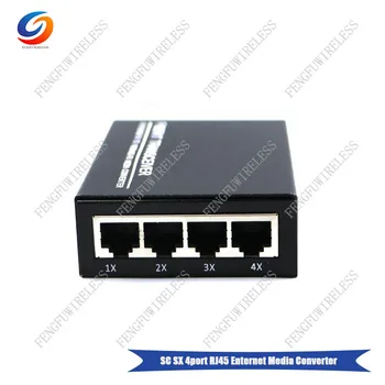 1 Pair 10/100M Fiber Optical Media Converter 4 RJ45 1 SC Singlemode Single Fiber 20KM best price
1 Pair 10/100M Fiber Optical Media Converter 4 RJ45 1 SC Singlemode Single Fiber 20KM best price