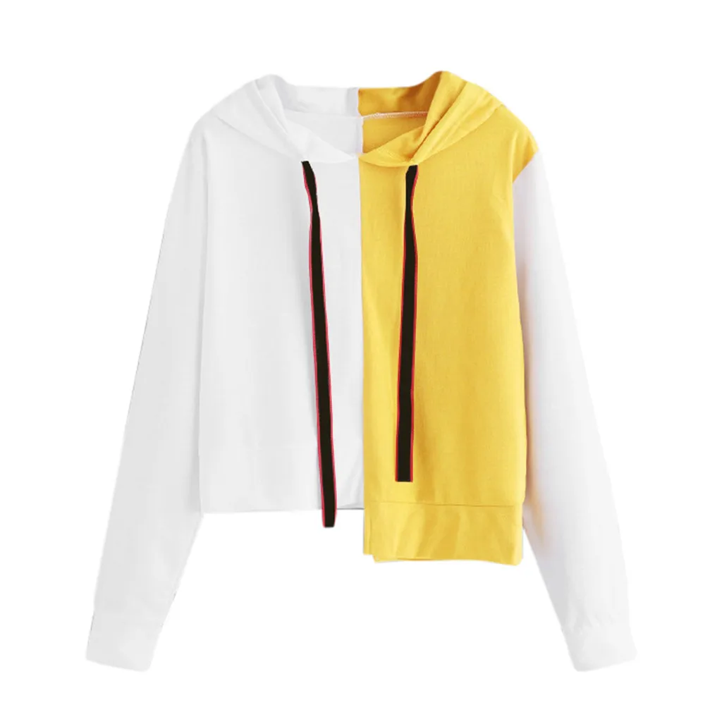 2018 Fashion ladies sweatshirts Women Patchwork Sweatshirt Long Sleeve Blouse Hooded hoodies Pullover Tops Shirt camisa feminina
2018 Fashion ladies sweatshirts Women Patchwork Sweatshirt Long Sleeve Blouse Hooded hoodies Pullover Tops Shirt camisa feminina