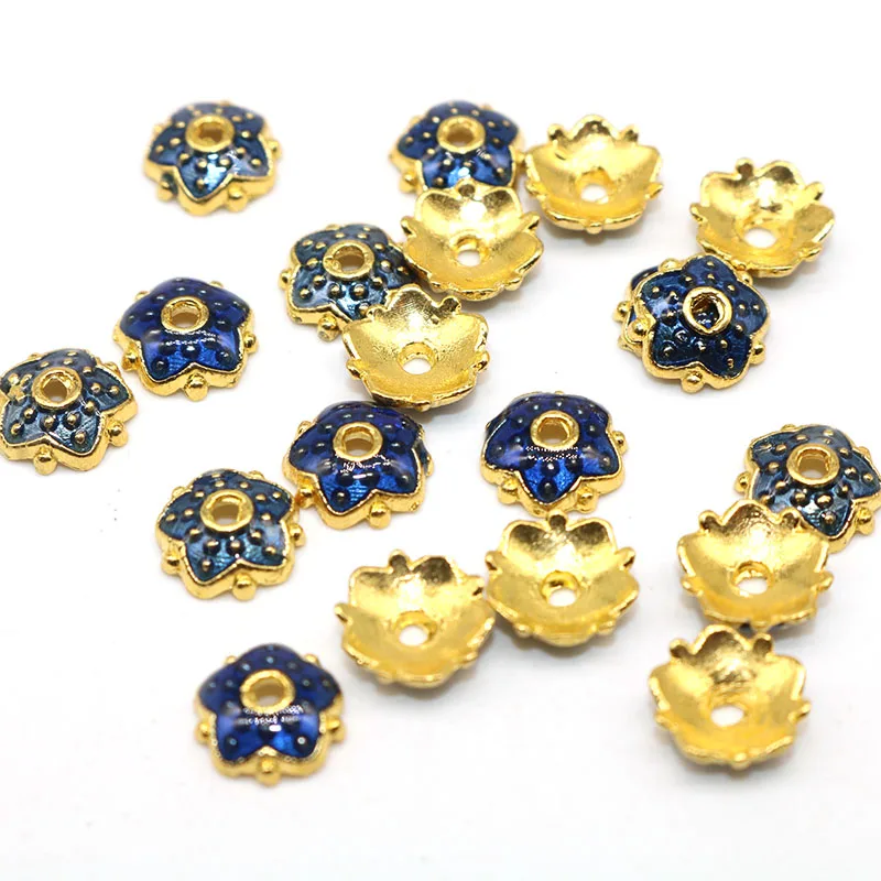 7.5MM 10PCS Bead Caps Flowers Metal Enamel Cloisonne Diy Golden copper Plated Beads Caps accessories for Jewelry Making
7.5MM 10PCS Bead Caps Flowers Metal Enamel Cloisonne Diy Golden copper Plated Beads Caps accessories for Jewelry Making