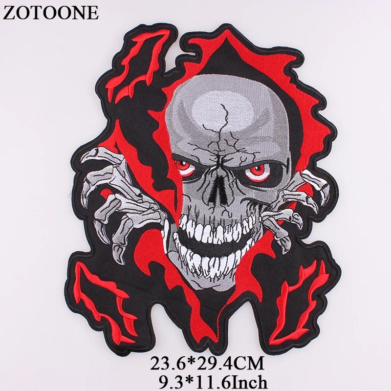 ZOTOONE Big Skull Patch Jacket Iron on Transfer Punk Patches for Clothes Applique Embroidery Rock Cloth Patch Biker 2018 NEW G
ZOTOONE Big Skull Patch Jacket Iron on Transfer Punk Patches for Clothes Applique Embroidery Rock Cloth Patch Biker 2018 NEW G