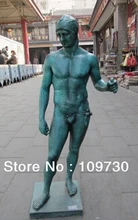 O envio gratuito de 40 ''de bronze Retro clássico esculturas escultura de arte nu david arte estatuária(China)