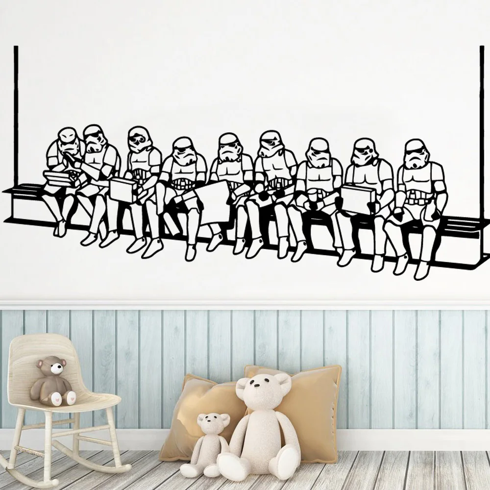Funny star wars Decal Removable Vinyl Mural Poster for Living Room Company School Office Decoration Removable Decor Wall Decals
Funny star wars Decal Removable Vinyl Mural Poster for Living Room Company School Office Decoration Removable Decor Wall Decals