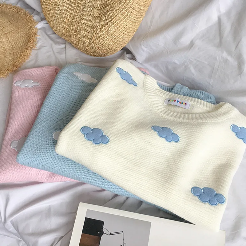 3 colors 2017 autumn and winter Preppy style knitted sweater clouds cartoon womens sweaters and pullovers (B0725)
3 colors 2017 autumn and winter Preppy style knitted sweater clouds cartoon womens sweaters and pullovers (B0725)