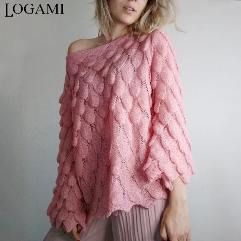 LOGAMI Flare Sleeve Feather Knit Sweater Women Loose Casual Thin Pullover And Sweater Spring Autumn Perspective Women's Top
LOGAMI Flare Sleeve Feather Knit Sweater Women Loose Casual Thin Pullover And Sweater Spring Autumn Perspective Women's Top