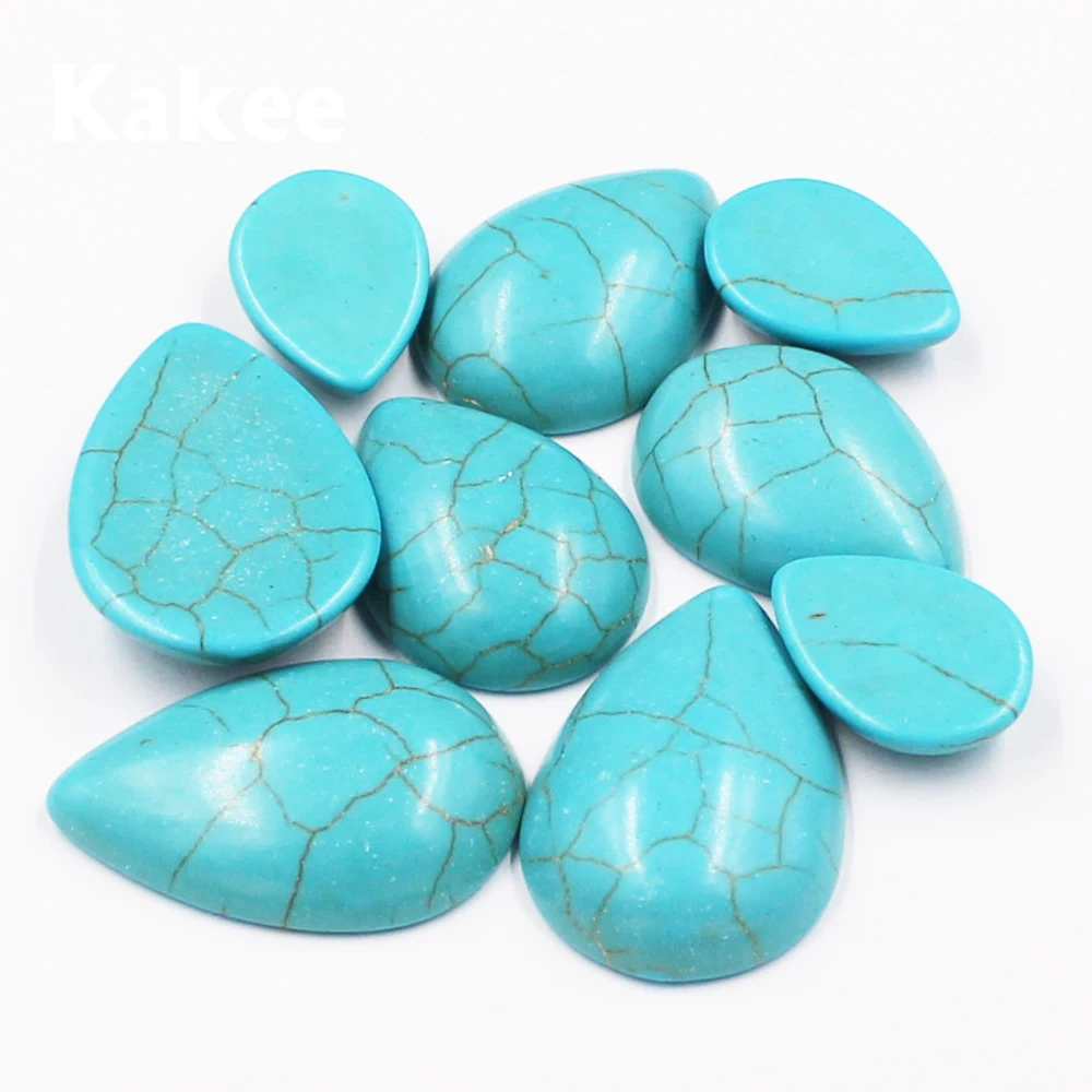 Kakee 10 PCS Water Drop Natural Created Stone Rings Cabochon Flat back DIY Turquoises Beads for Jewelry Making Materials Finding
Kakee 10 PCS Water Drop Natural Created Stone Rings Cabochon Flat back DIY Turquoises Beads for Jewelry Making Materials Finding