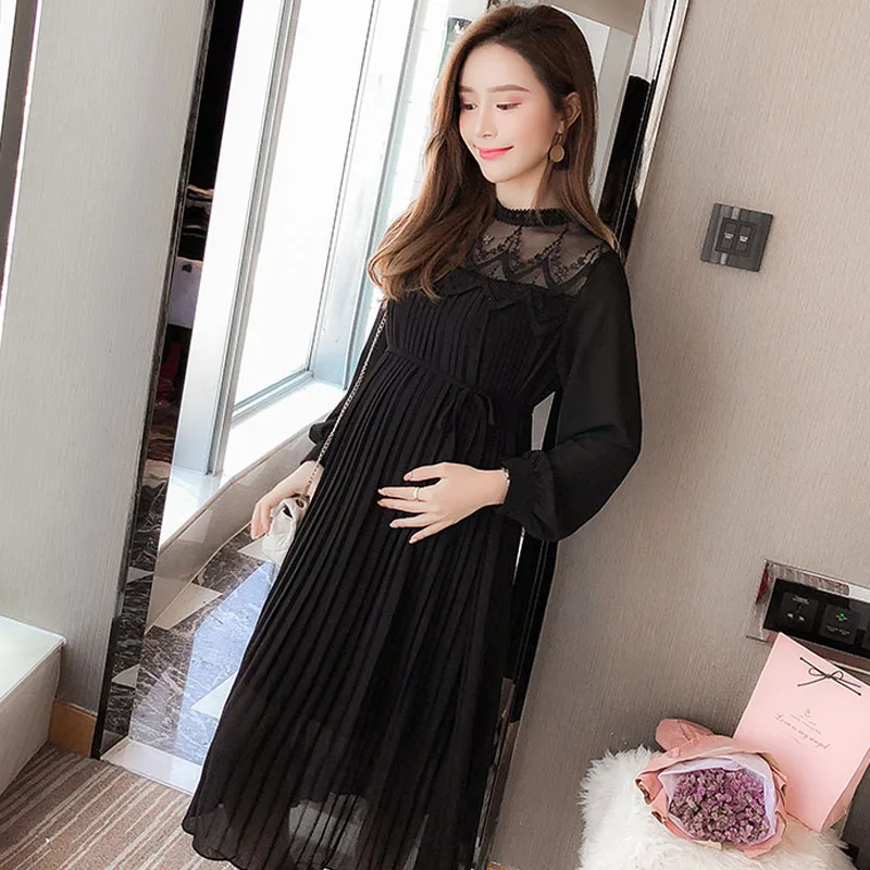 Chiffon Dresses Maternity Clothes For Pregnant Women Long Sleeve Lace Pleated Dresses Pregnancy Clothing Maternity Vestidos
Chiffon Dresses Maternity Clothes For Pregnant Women Long Sleeve Lace Pleated Dresses Pregnancy Clothing Maternity Vestidos
