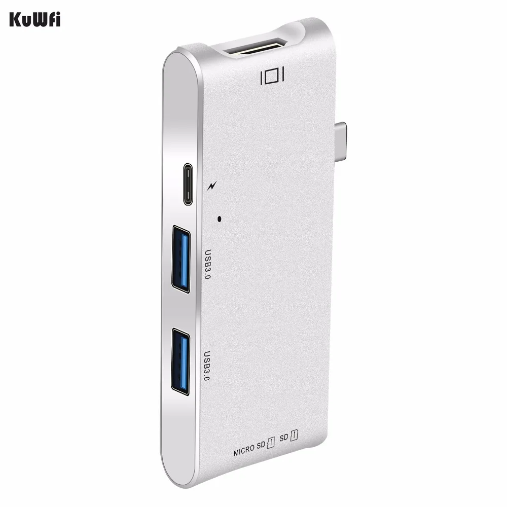 6 Inch 1 USB C HUB Adapter 4K Display USB 3.0 with Type-C Power Delivery SD/TF Card Reader for MacBook Pro Type C Hub Hdmi
6 Inch 1 USB C HUB Adapter 4K Display USB 3.0 with Type-C Power Delivery SD/TF Card Reader for MacBook Pro Type C Hub Hdmi