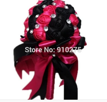 Handmade Black & Hot Pink Satin Roses Decorative Wedding Flowers Bridal Bridesmaid Bouquets Crystal Embellishment Party Favors
Handmade Black & Hot Pink Satin Roses Decorative Wedding Flowers Bridal Bridesmaid Bouquets Crystal Embellishment Party Favors