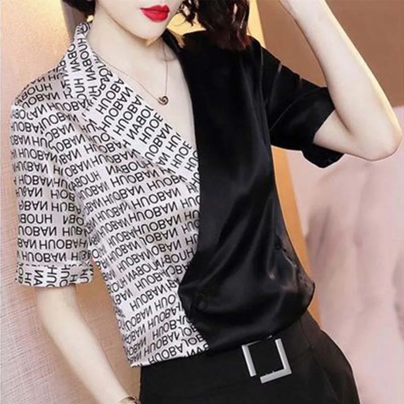 Free shipped 2019 summer new Silk blouse with short sleeves Mulberry silk blouse Joining together lapel single-breasted
Free shipped 2019 summer new Silk blouse with short sleeves Mulberry silk blouse Joining together lapel single-breasted